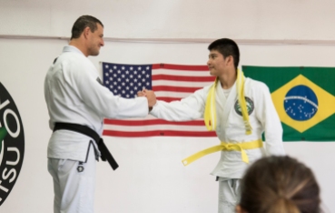 Carlito, one of our original PeeWee Program from back in 2011, now solid Yellow belt